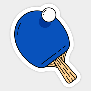 Ping Pong Paddle - Blue Version - Not Text Pingpong Table Tennis Whiff Whaff Sticker